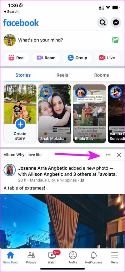 open-more-menu-customize-news-feed-on-facebook أفضل 5 طرق لتخصيص موجز الأخبار على Facebook