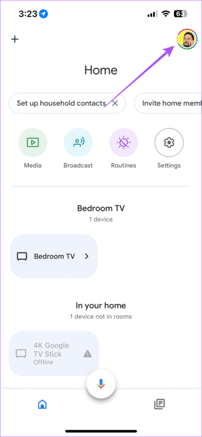 profile-icon-google-home-app-711x1536-1 أفضل 6 إصلاحات لعدم تشغيل الموسيقى على مكبرات الصوت Google Home و Nest