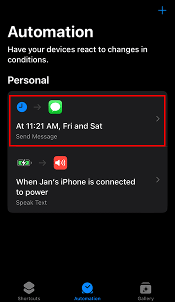 remove-the-automation-task-1 كيفية جدولة إرسال رسالة نصية في IMessage