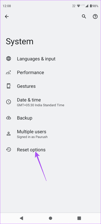 reset-options-settings-android-693x1536-1 أفضل 5 إصلاحات لعدم ظهور مشاهدات قصص Instagram على iPhone و Android