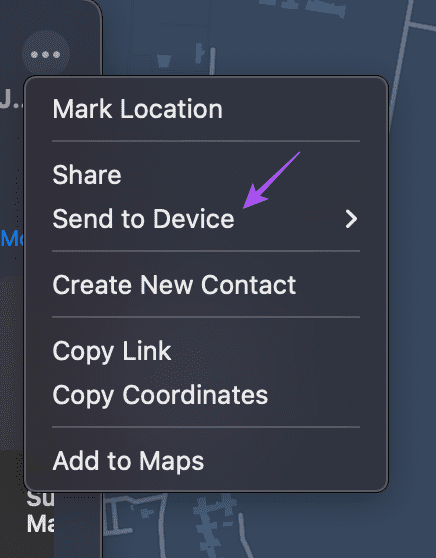 send-to-device-live-location-Maps-Mac كيفية مشاركة الموقع المباشر باستخدام Apple Maps على iPhone و iPad و Mac