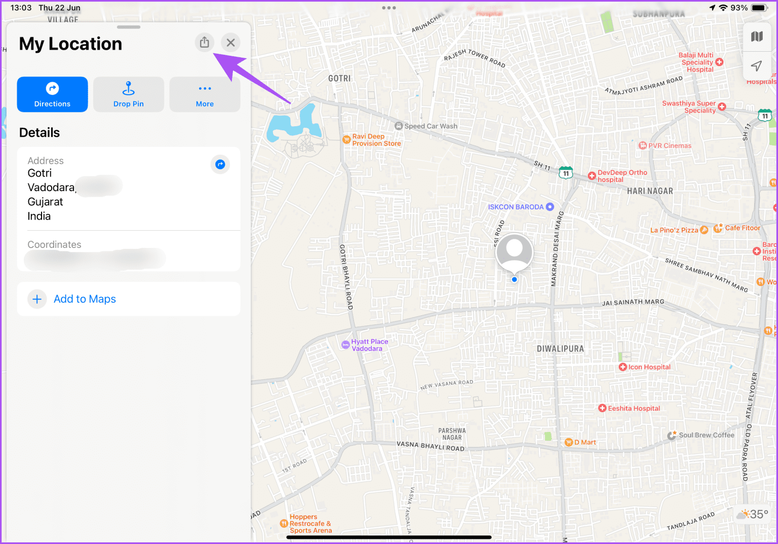 share-ilve-location-Maps-iPad-1536x1073-1 كيفية مشاركة الموقع المباشر باستخدام Apple Maps على iPhone و iPad و Mac