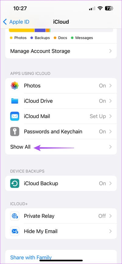 show-all-apps-icloud-settings-iphone-1-711x1536-1 كيفية إيقاف النسخ الاحتياطي التلقائي إلى iCloud على iPhone و iPad و Mac