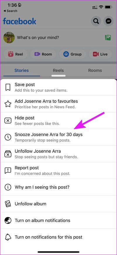 snooze-someone-on-facebook-customize-news-feed-on-facebook أفضل 5 طرق لتخصيص موجز الأخبار على Facebook