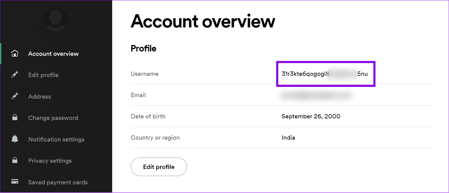 spotify-username كيفية تغيير اسم مستخدم واسم العرض على Spotify
