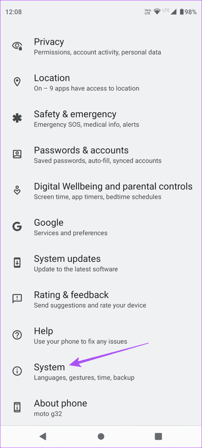 system-settings-android-1-693x1536-1 أفضل 5 إصلاحات لعدم ظهور مشاهدات قصص Instagram على iPhone و Android