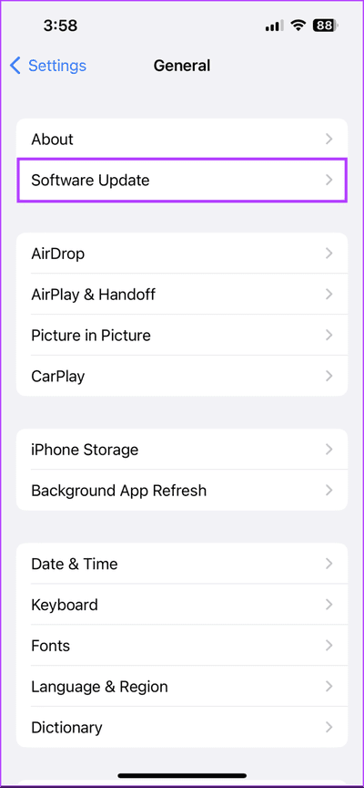 tap-software-update-711x1536-1 أفضل 6 إصلاحات لعدم ظهور سهم الاتجاه في Apple Maps على iPhone