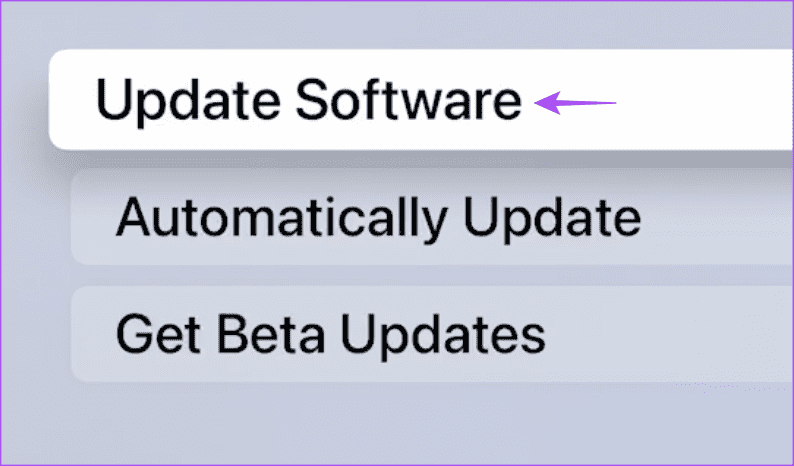 update-software-settings-apple-tv-4k-1 أفضل 6 إصلاحات لعدم عمل AirPlay على Apple TV