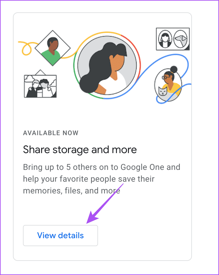 view-details-google-one-desktop كيفية مشاركة خطة تخزين Google One مع العائلة على الهاتف المحمول وسطح المكتب