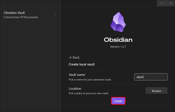 كيفية إنشاء Vault جديد في Obsidian - %categories