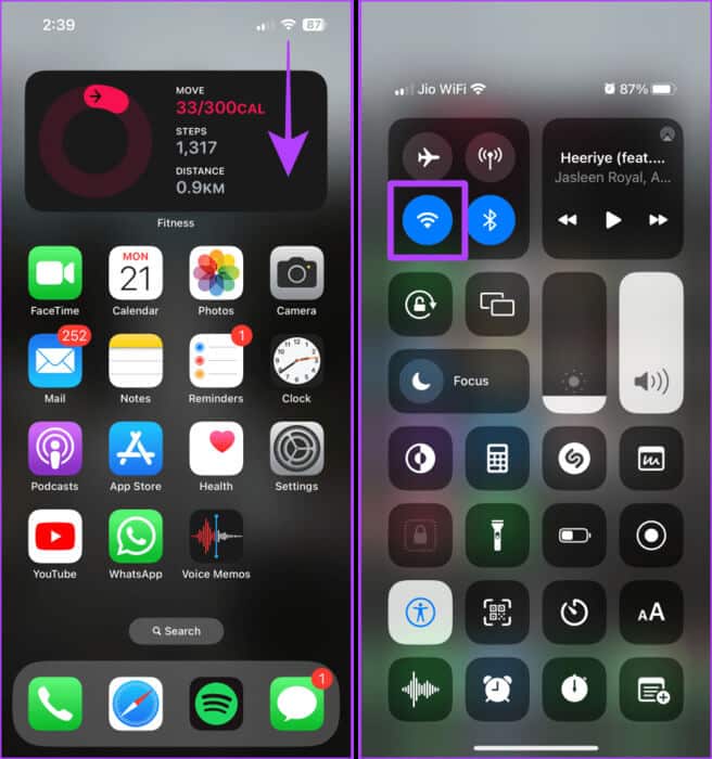 Access-Control-Centre-on-iPhone 9 طرق للحصول على إشارة (خدمة) أفضل على iPhone