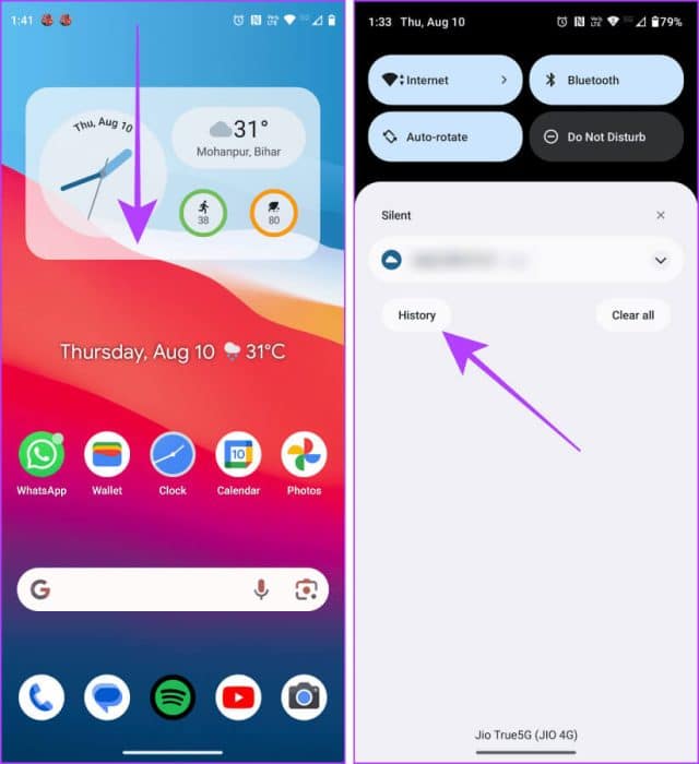 Access-Notification-History-on-Android-e1692223135356 7 طرق لقراءة رسائل WhatsApp دون علم المرسل