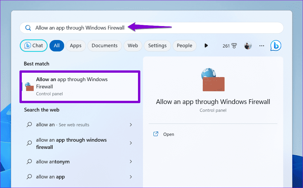 Allow-App-Through-Windows-Firewall أفضل 7 طرق لإصلاح خطأ رفض الوصول في Steam على Windows