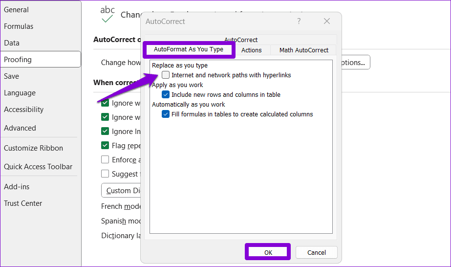 Auto-Format-in-Excel أفضل 6 طرق لإصلاح عدم عمل الارتباطات التشعبية في Microsoft Excel