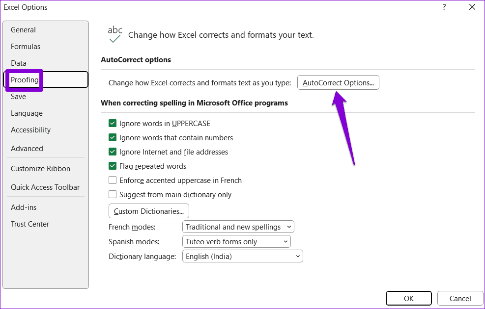 AutoCorrect-in-Excel أفضل 6 طرق لإصلاح عدم عمل الارتباطات التشعبية في Microsoft Excel