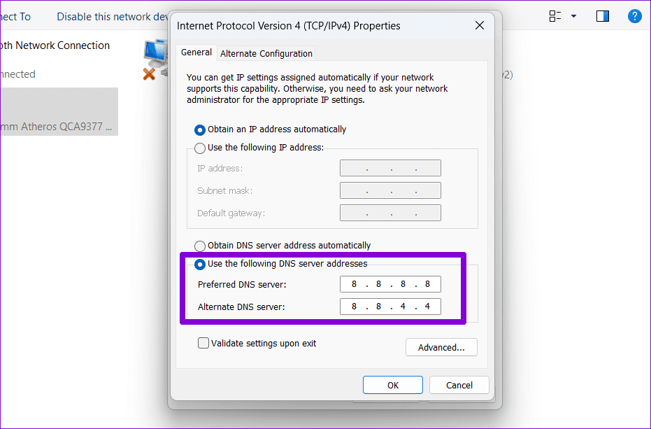 Change-DNS-from-Control-Panel-on-Windows-11 أفضل 7 طرق لإصلاح خطأ رفض الوصول في Steam على Windows
