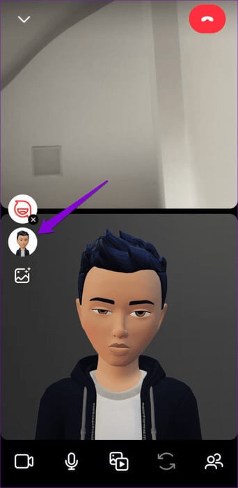 Change-Your-Avatar-in-Instagram-Video-Call-500x1024-1 كيفية استخدام الصورة الرمزية أثناء مكالمات الفيديو على Instagram وFacebook Messenger