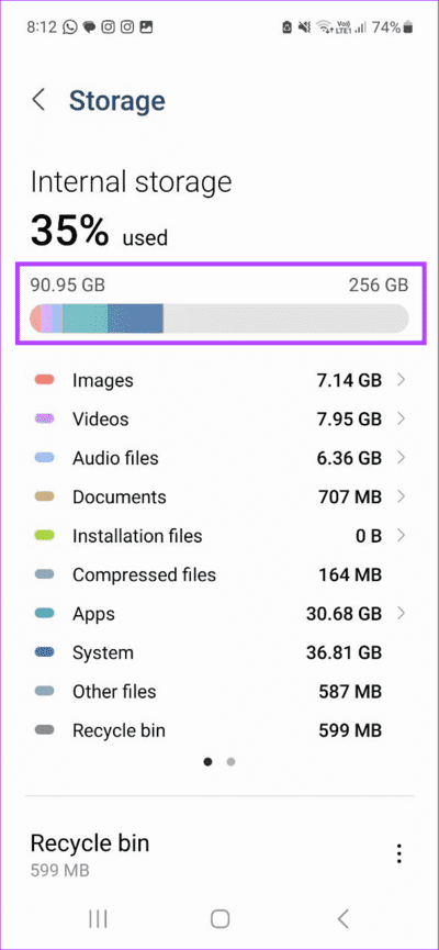 Check-Android-Storage 9 طرق لإصلاح ظهور خطأ "فشل الإرسال" في Snapchat  على Android و iPhone