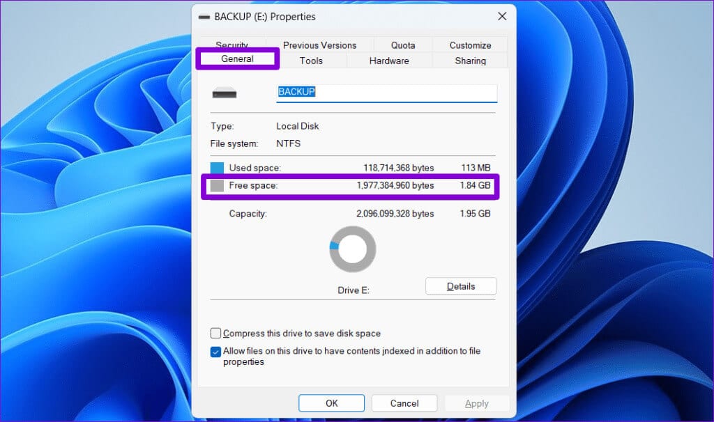 Check-Free-Space-of-a-Drive-1024x606-2 أفضل 6 طرق لإصلاح خطأ غير محدد عند نسخ ملف أو مجلد في Windows