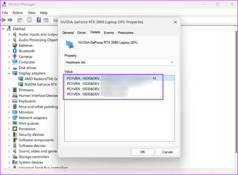 Check-Hardware-ID-Using-Device-Manager-4-768x564-1 4 طرق سريعة للتحقق من معرف الجهاز (HWID) في Windows 11