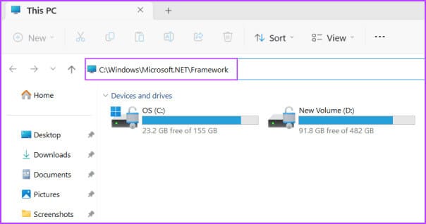 Check-NET-Framework-Version-using-file-explorer 5 طرق سريعة للتحقق من إصدار .NET Framework على Windows 10 و Windows 11