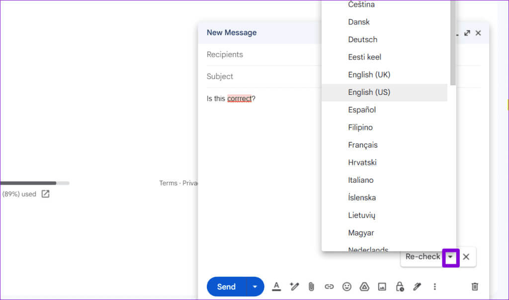 Check-Supported-Spell-Check-Languages-in-Gmail-1024x604-1 أفضل 8 طرق لإصلاح عدم عمل التدقيق الإملائي في Gmail