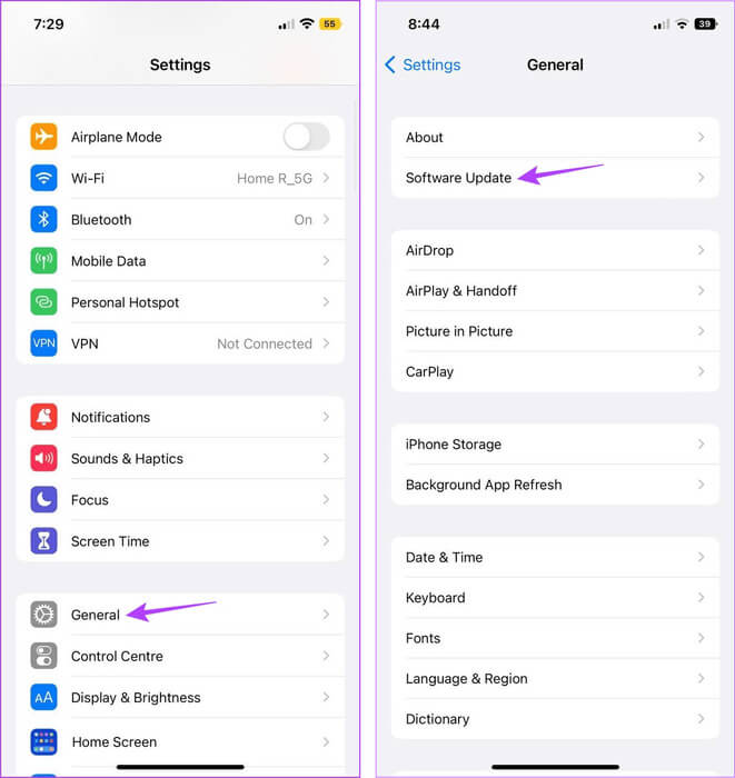 Check-for-iPhone-Software-Update-2 كيفية إصلاح الصدى على iPhone أثناء المكالمات الصوتية أو FaceTime