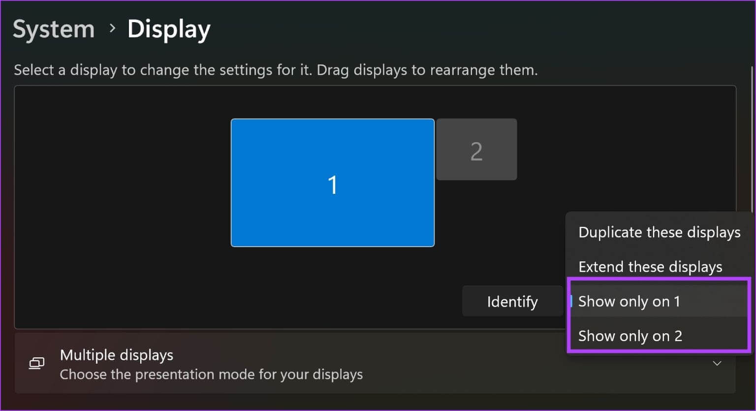 Choose-Display-Mode-1536x835-1 كيفية استخدام شاشة خارجية مع جهاز كمبيوتر محمول مغلق على نظام Windows
