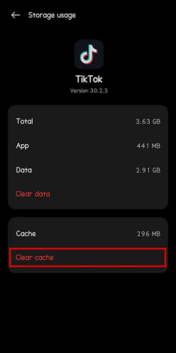 Clear-Cache-4 كيفية الحصول على فلاتر الصوت واستخدامها في TikTok