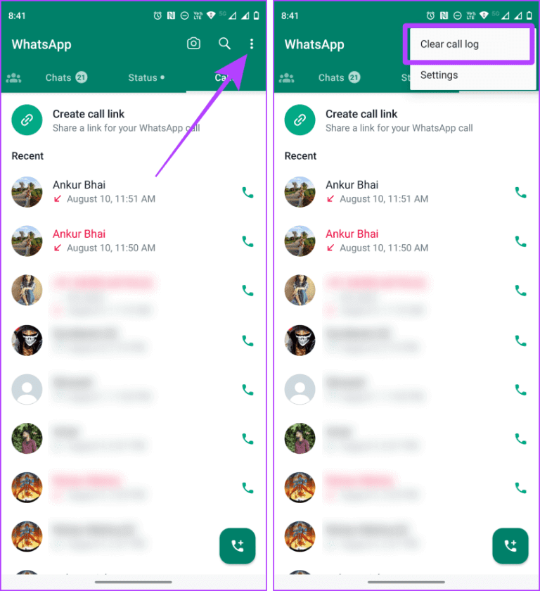 كيفية حذف سجل مكالمات WhatsApp على أجهزة Android وiOS - %categories