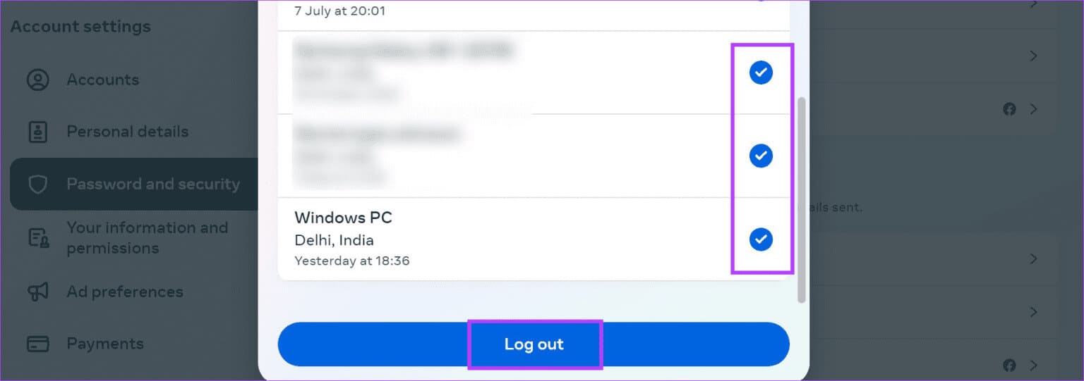 Click-on-Log-Out-1536x541-1 كيفية تسجيل الخروج من Facebook و Messenger على جميع الأجهزة