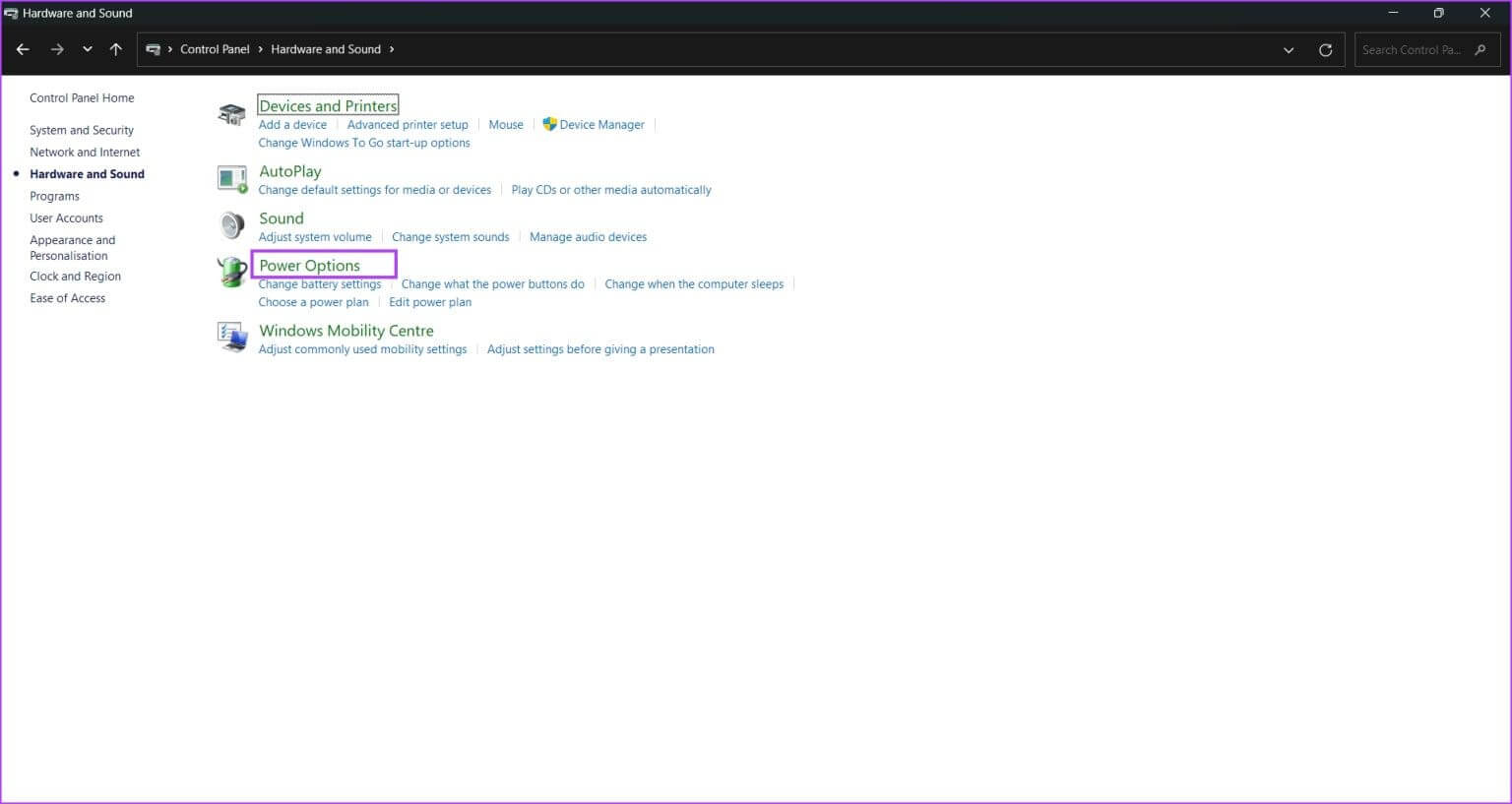 Click-on-Power-Options-1536x817-1 كيفية استخدام شاشة خارجية مع جهاز كمبيوتر محمول مغلق على نظام Windows