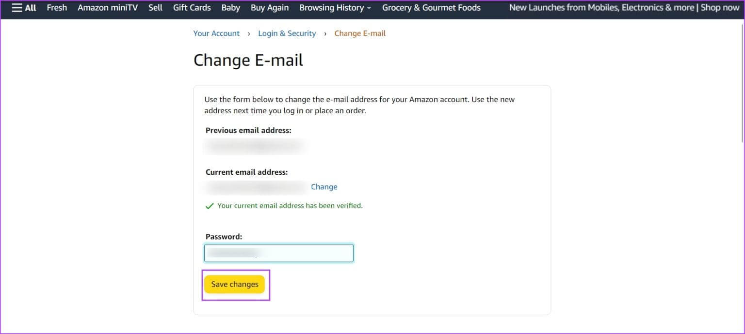 كيفية تغيير عنوان البريد الإلكتروني على حساب Amazon - %categories