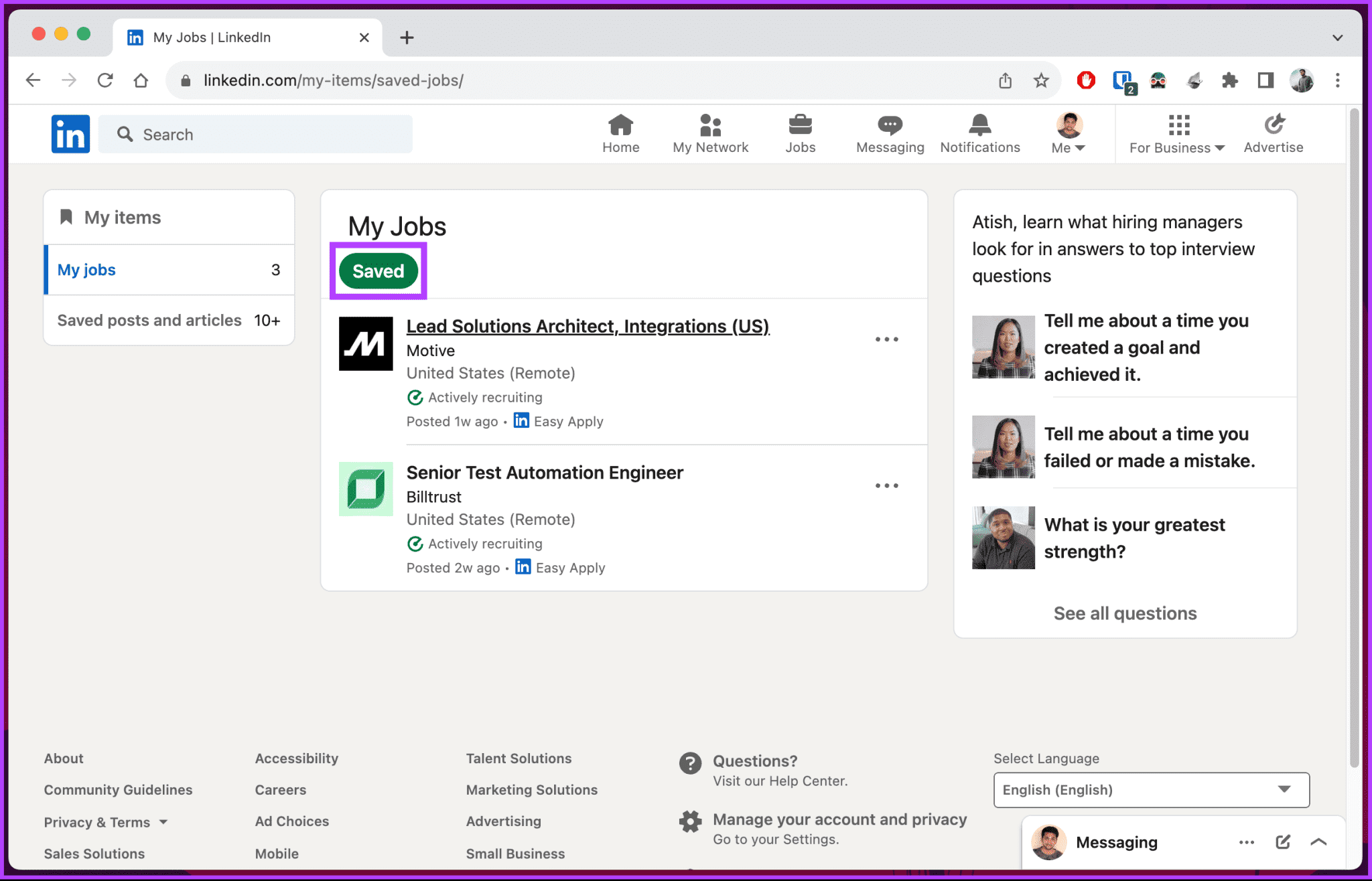 Click-the-Applied-filter-2048x1316-1 كيفية البحث عن الوظائف والوظائف المحفوظة على LinkedIn