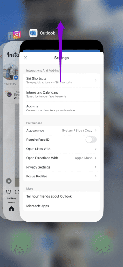Close-Outlook-on-iPhone-710x1536-1 أفضل 7 طرق لإصلاح عدم إرسال رسائل البريد الإلكتروني في Microsoft Outlook على Android و iPhone
