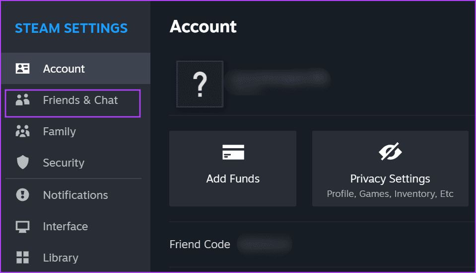 Customize-Friends-and-Chat-Settings أفضل 7 طرق لإصلاح لا يمكن الوصول إلى شبكة أصدقاء Steam على Windows