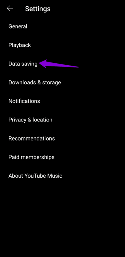 Data-Saving-Options-in-YouTube-Music-App-750x1536-1 أفضل 8 طرق لإصلاح خطأ "الأغنية غير متوفرة" في YouTube Music لأجهزة Android و iPhone