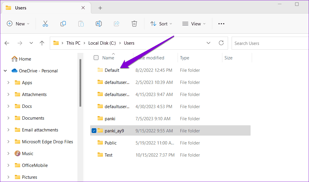 Default-User-Account-on-Windows أهم 5 إصلاحات لخطأ "فشلت خدمة ملف تعريف المستخدم في تسجيل الدخول" في Windows 11