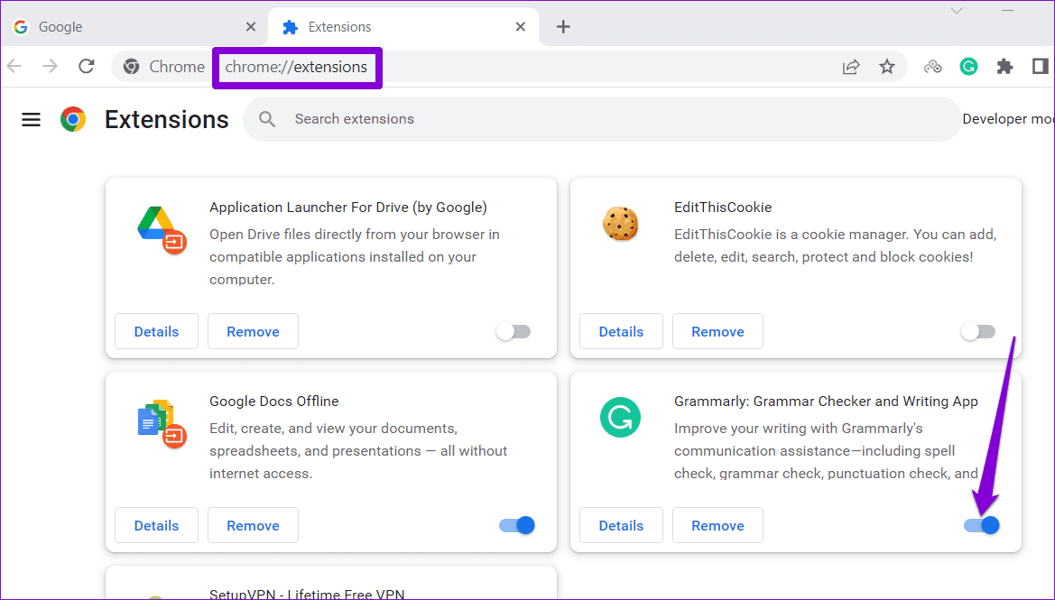 Disable-Extensions-in-Chrome-5 أفضل 7 طرق لعدم إرسال الرسائل على Facebook Marketplace