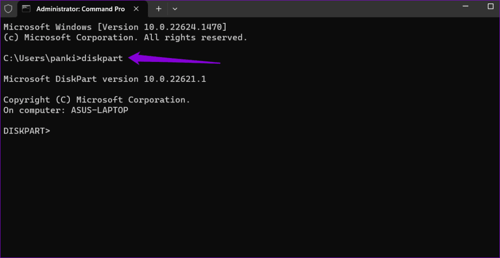 Diskpart-in-CMD-1024x529-1 أفضل 6 طرق لإصلاح خطأ غير محدد عند نسخ ملف أو مجلد في Windows