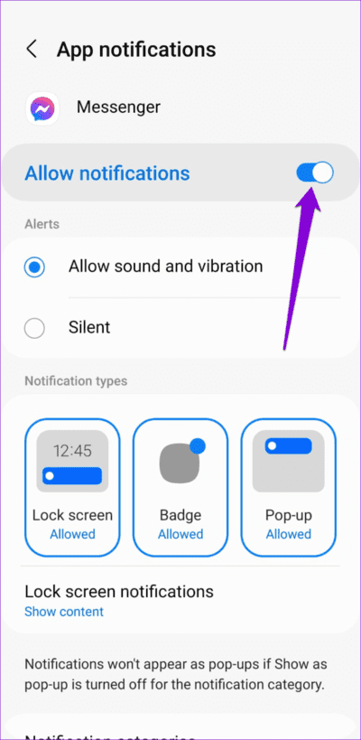 Enable-Messenger-Notifications-on-Android-2-750x1536-1 أفضل 7 طرق لإصلاح عدم إختفاء إشعار Facebook Messenger