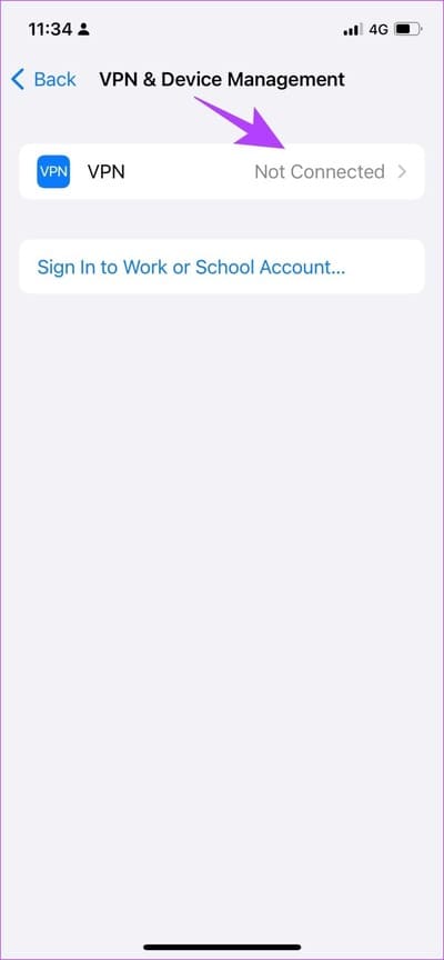 Ensure-VPN-is-Not-Connected كيفية إصلاح ظهور "نقيد نشاطًا معينًا لحماية مجتمعنا" على Instagram