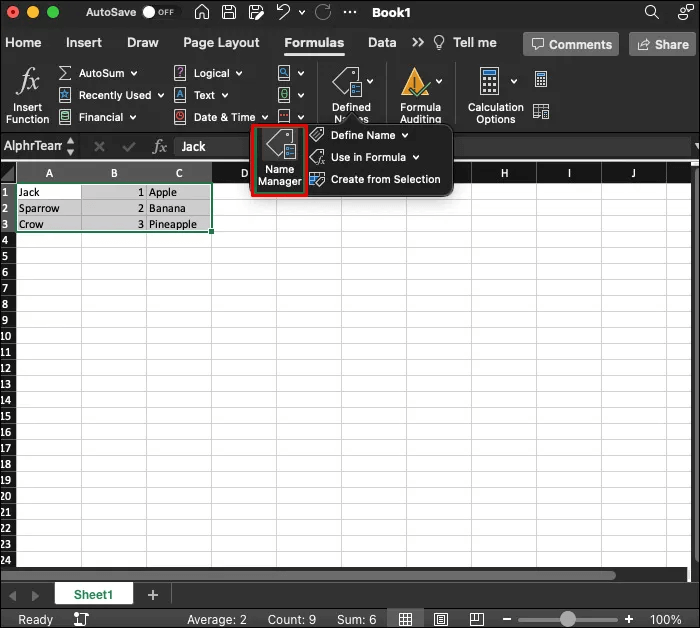 كيفية حذف النطاقات المسماة في Excel - %categories