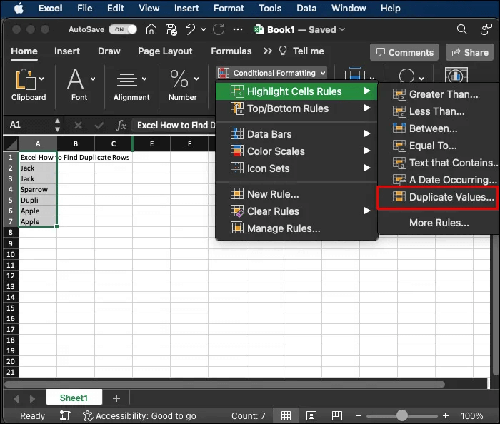 كيفية البحث عن الصفوف المكررة في Excel - %categories
