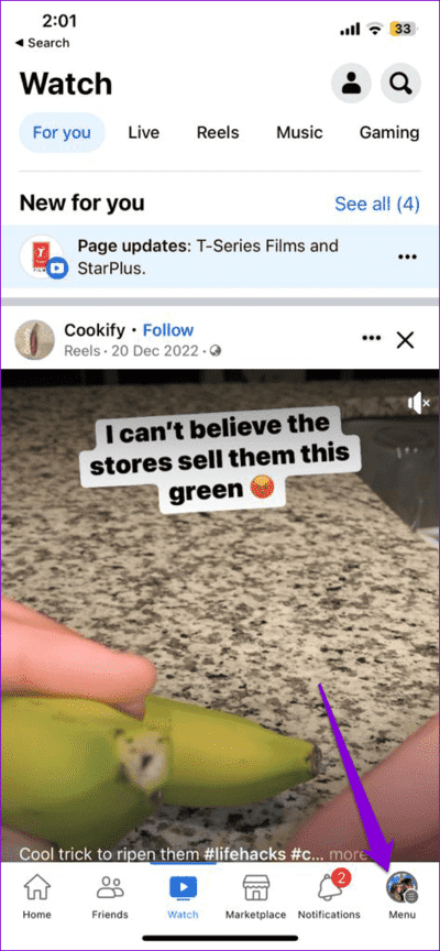 Facebook-App-Menu-iPhone أفضل 7 طرق لعدم إرسال الرسائل على Facebook Marketplace