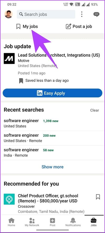 Find-Saved-Posts-and-Jobs-on-LinkedIn_18 كيفية البحث عن الوظائف والوظائف المحفوظة على LinkedIn