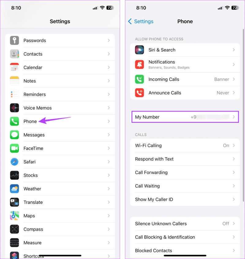 Find-Your-Phone-Number-on-iPhone 7 طرق سهلة للعثور على رقم هاتفك على Android و iPhone