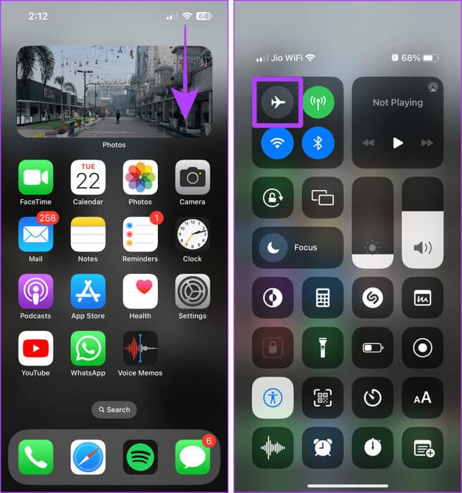 Flight-Mode-on-iPhone 9 طرق للحصول على إشارة (خدمة) أفضل على iPhone