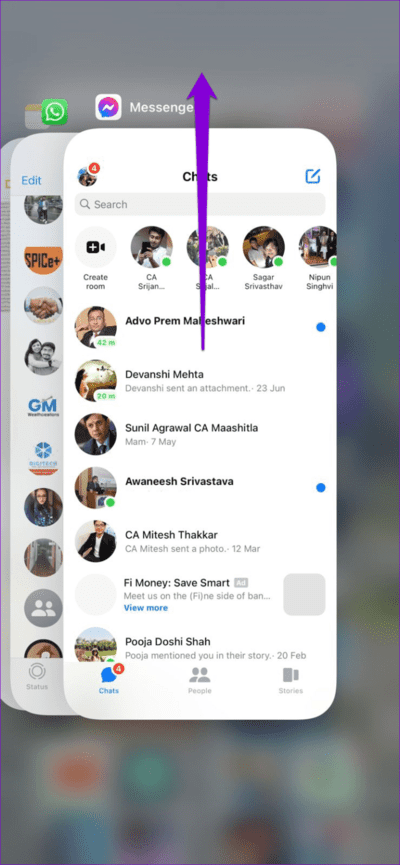 Force-Close-Messenger-on-iPhone-710x1536-1 أفضل 6 طرق للإصلاح لا يمكن حذف قصة على Facebook Messenger