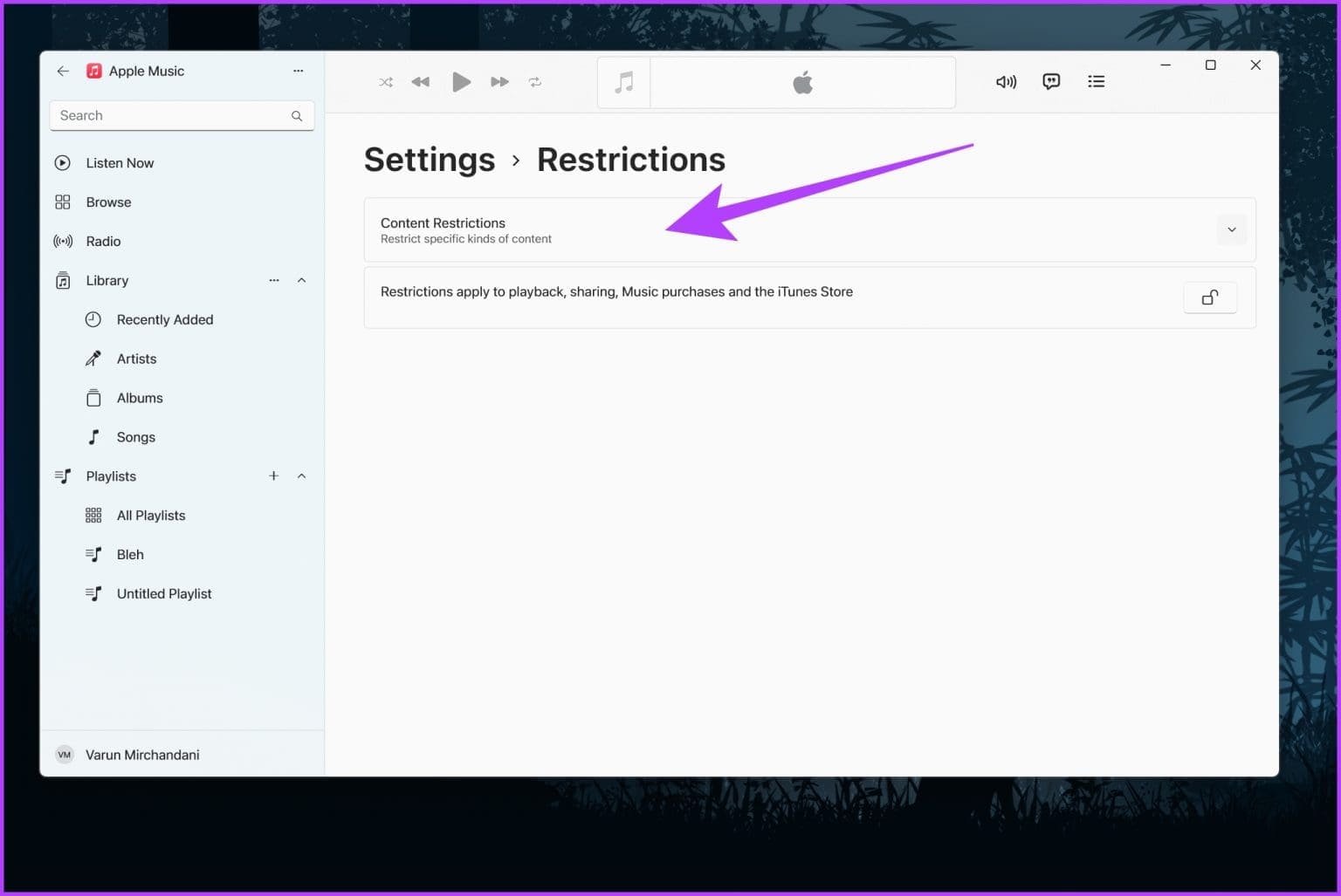 How-to-Allow-or-Block-Explicit-on-Apple-Music-using-Windows-Step-3-1-1536x1027-1 كيفية السماح بالمحتوى الصريح أو إيقاف تشغيله على Apple Music